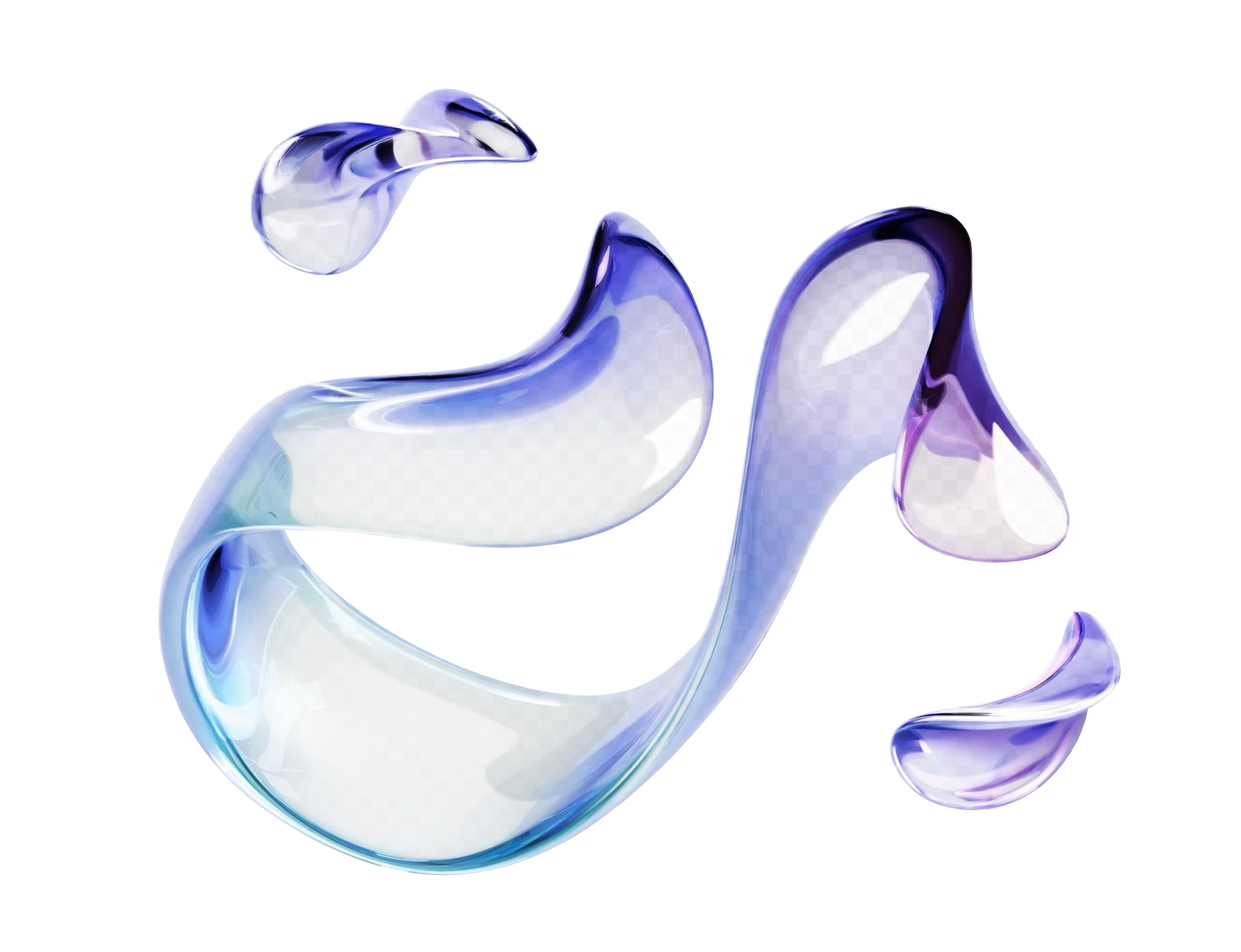 Abstract liquid glass ribbon